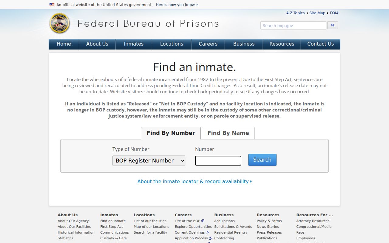 Federal inmate lookup separate from Breathitt County arrest history
